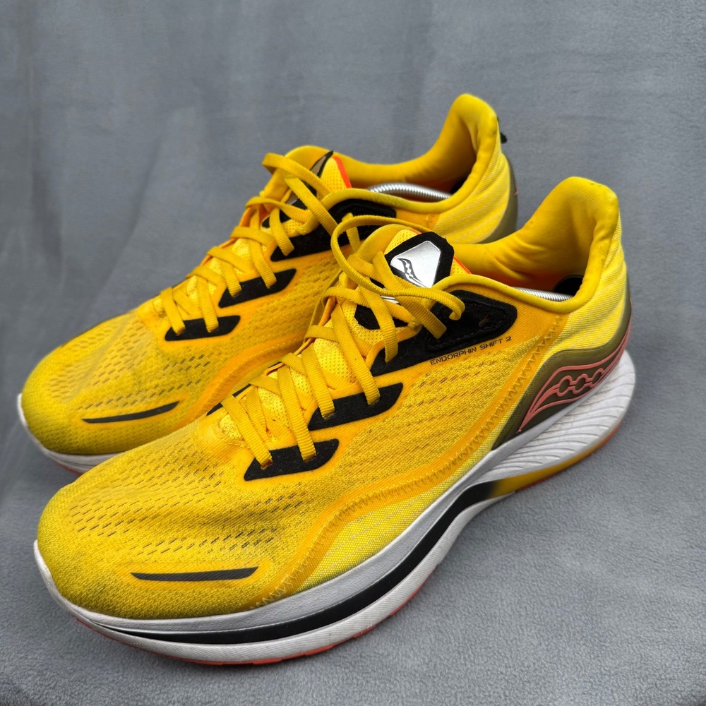 Saucony Endorphin Shift 2 Men Running Shoes Yellow Black PWRRUN Size‎ 12.5